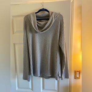 Kim Rogers Gray Cowl Neck Sweater